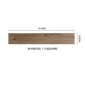 Brown Wood Effect Vinyl Flooring Self Adhesive Floor Plank,Peel & Stick Floor Tiles,5m²,Pack of 36