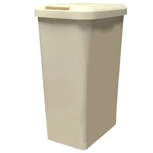 Kitchen Bin Touch and Lift Rectangle Swing Bin as a Kitchen Waste Rubbish Recycle Bin 45L - Cream