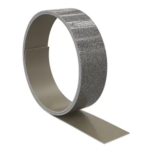 GoodHome Berberis Glitter effect Grey glitter Worktop edging tape, (L)3m (W)42mm