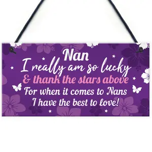 Red Ocean Keepsake Gifts For Nan Nanny Birthday Christmas Plaque Gift From Grandchildren Grandparent Plaque