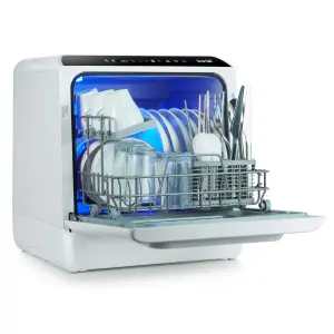 Baridi 2-4 Place Settings Mini Portable Tabletop Dishwasher, 5 Wash Functions