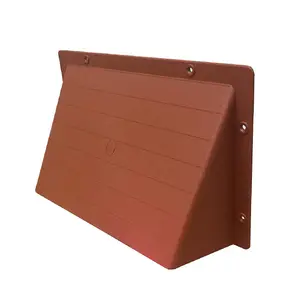 Rytons 9" x 6" Terrracotta Cowl Air Vent Hooded Cover for Grilles and Extractors