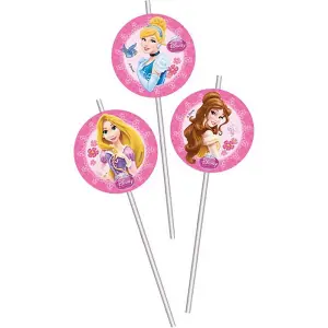 Disney Princess Disposable Straws (Pack of 6) Multicoloured (One Size)