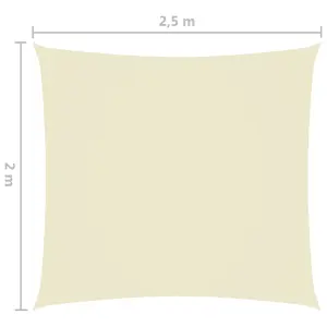 Berkfield Sunshade Sail Oxford Fabric Rectangular 2x2.5 m Cream