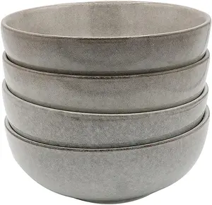 Cooks Professional Stoneware Dinner Set Nordic Kitchen Crockery Plate Bowl Mug Dishes 16 Piece Grey