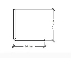 ILCOM decorative profile L 10mm x 2700mm x 0.6mm Gold Brushed Stainless Steel