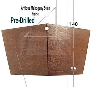 Antique Mahogany Stain Wood Corner Feet 95mm High Replacement Furniture Sofa Legs Self Fixing Chairs Cabinets Beds Etc PKC300