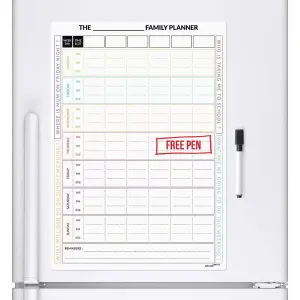 7 Day Magnetic Family Planner Fridge Board Planner Chart Six People individuals Chore Rota Chart