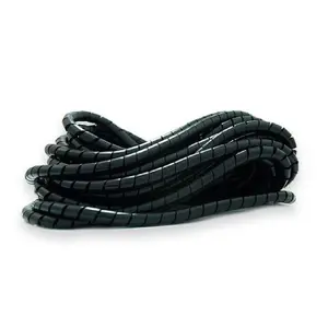 5 Metres Black Spiral Cable Wrap - TV, Consoles, Pc, Office Wire Tidy Banding (13mm)