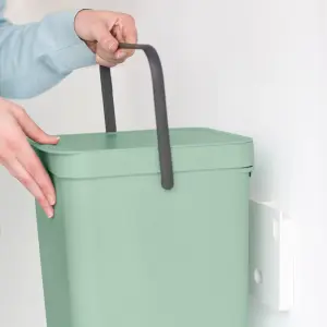 Brabantia Sort & Go Standard Jade green Plastic Bin - 16L Freestanding