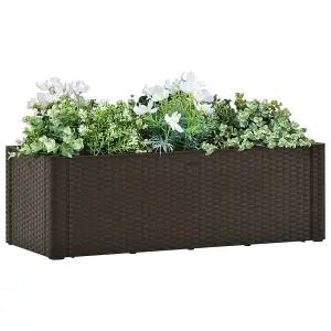 Berkfield Garden Raised Bed with Self Watering System Mocha 100x43x33 cm