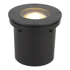 GoodHome Wonsey Black Outdoor Ground light (D)114mm