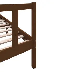 Berkfield Bed Frame Honey Brown Solid Wood Pine 200x200 cm