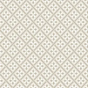 Laura Ashley Mr Jones Dove grey Geometric Smooth Wallpaper