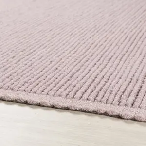 New Blush Wool Modern , Plain Rug Easy to clean Living Room and Bedroom-120cm X 170cm