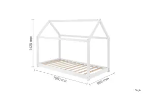 Birlea House Single Bed Frame In White