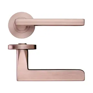 Venice Latch Door Handle (Set of 2) Tuscan Rose Gold