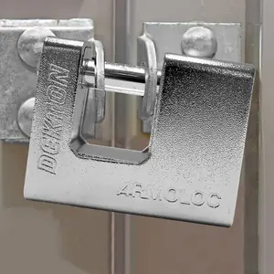 Armoured Steel Shackle Padlock From Dekton 3 Keys High Security 80mm Lock