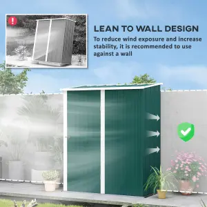 Outsunny Outdoor Storage Shed w/ Lockable Door for Garden, Green