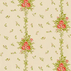 AS Creation Chintz Rose Garden Wallpaper Floral Textured Paste The Wall Vinyl