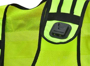 RAC3 High-Vis Security Vest, Reflective Strips, Body Camera Mount, Multiple Pockets, Fits upto 5XL, Available in 5 Colors (Yellow)