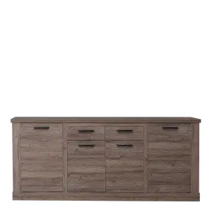 Corona 4 Door 2 Drawer Sideboard in Tabak Oak