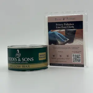 Fiddes Mellow Wax, Georgian Mahogany 400ml & Free Priory Polishes Lint Free Cloth