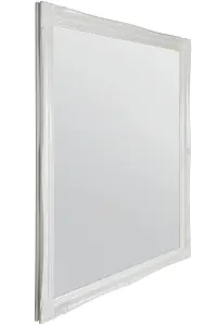 MirrorOutlet Hamilton White Shabby Chic Design Wide Wall Mirror 137 x 107cm