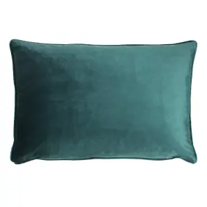 Evans Lichfield Zinara Leaves Rectangular Velvet Polyester Filled Cushion