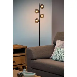 Lucide Tycho Retro Floor Lamp - 4xG9 - Black