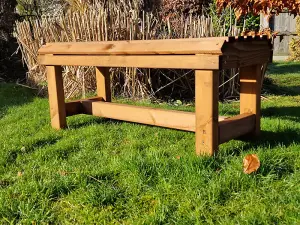 Valley Backless Garden Bench - Timber - L39 X W99.5 X H43 cm - Fully Assembled