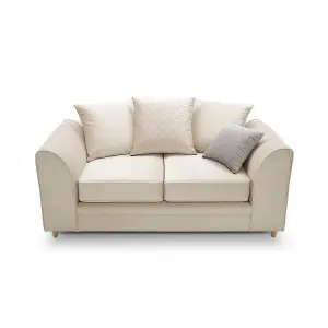 Chicago Velvet 2 Seater Sofa in Cream