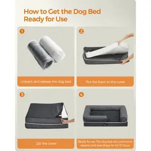 Polyester Pet Bed Dark Grey