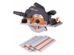 Evolution - R185CCSX Circular Track Saw Kit 185mm 1600W 110V