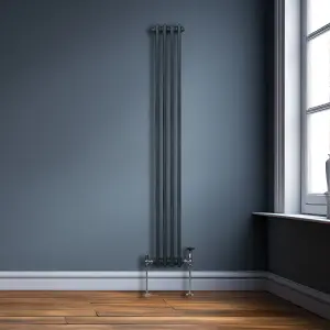 Traditional 2 Column Radiator - 1800 x 202 mm - Anthracite