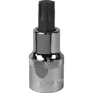 Premium T55 TRX Star Socket Bit - 1/2" Drive with S2 Steel and Knurled Grip