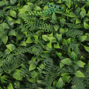 Artificial Grass Plant Wall Panel, Artificial Leaves Hedge Wall Panel H 8 cm