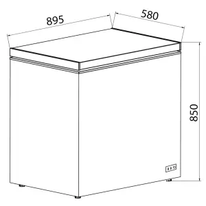 SIA CHF200W 90cm Freestanding 201L White Chest Freezer