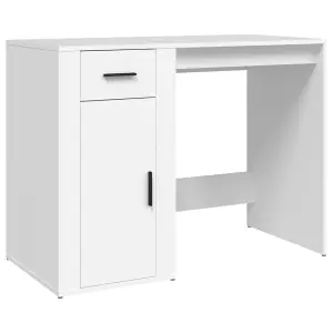 Berkfield Desk White 100x49x75 cm Engineered Wood