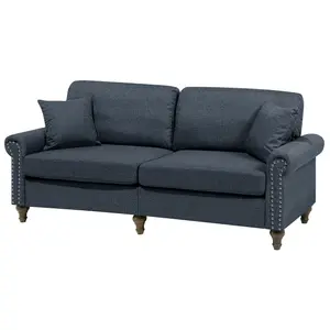 3 Seater Fabric Sofa Dark Grey OTRA II