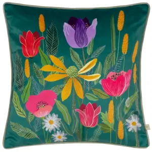 Wylder House Of Bloom Celandine Piped Feather Rich Cushion