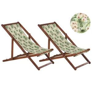 Sun Lounger Wood Dark Brown ANZIO