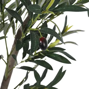 120cm H Artificial Olive Tree Decorative Plant in Planter Suitable for Home Office Living Room