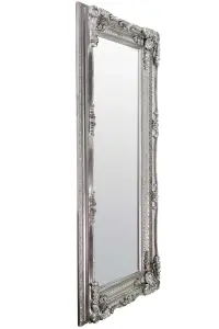 MirrorOutlet Carved Louis Silver Antique Full Length Leaner Dress Mirror 175 x 90cm