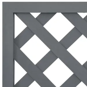 Berkfield Trellis Planters 2 pcs Grey 65x33x135 cm WPC