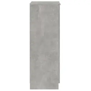 Berkfield Shoe Cabinet Concrete Grey 30x35x100 cm Engineered Wood