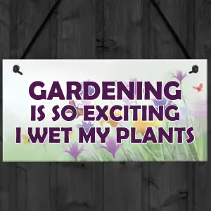 Funny Garden Sign Hanging Plaque Summerhouse Shed Home Decor