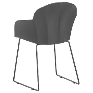 Set of 2 Dining Chairs SYLVA Black