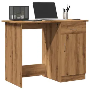 Berkfield Desk Artisan Oak 100x50x76 cm Engineered Wood