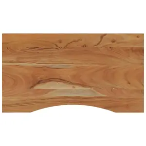 Berkfield Desk Top 80x50x2.5 cm Rectangular Solid Wood Acacia